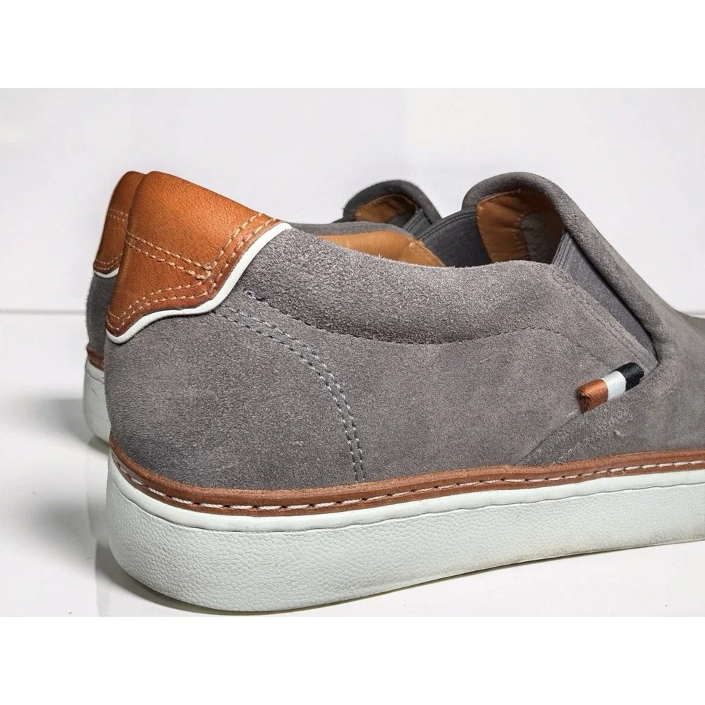 Allen Edmonds Men's Alpha Loafer Size 8.5 D Suede Slip On Sneaker Grey Suede EUC